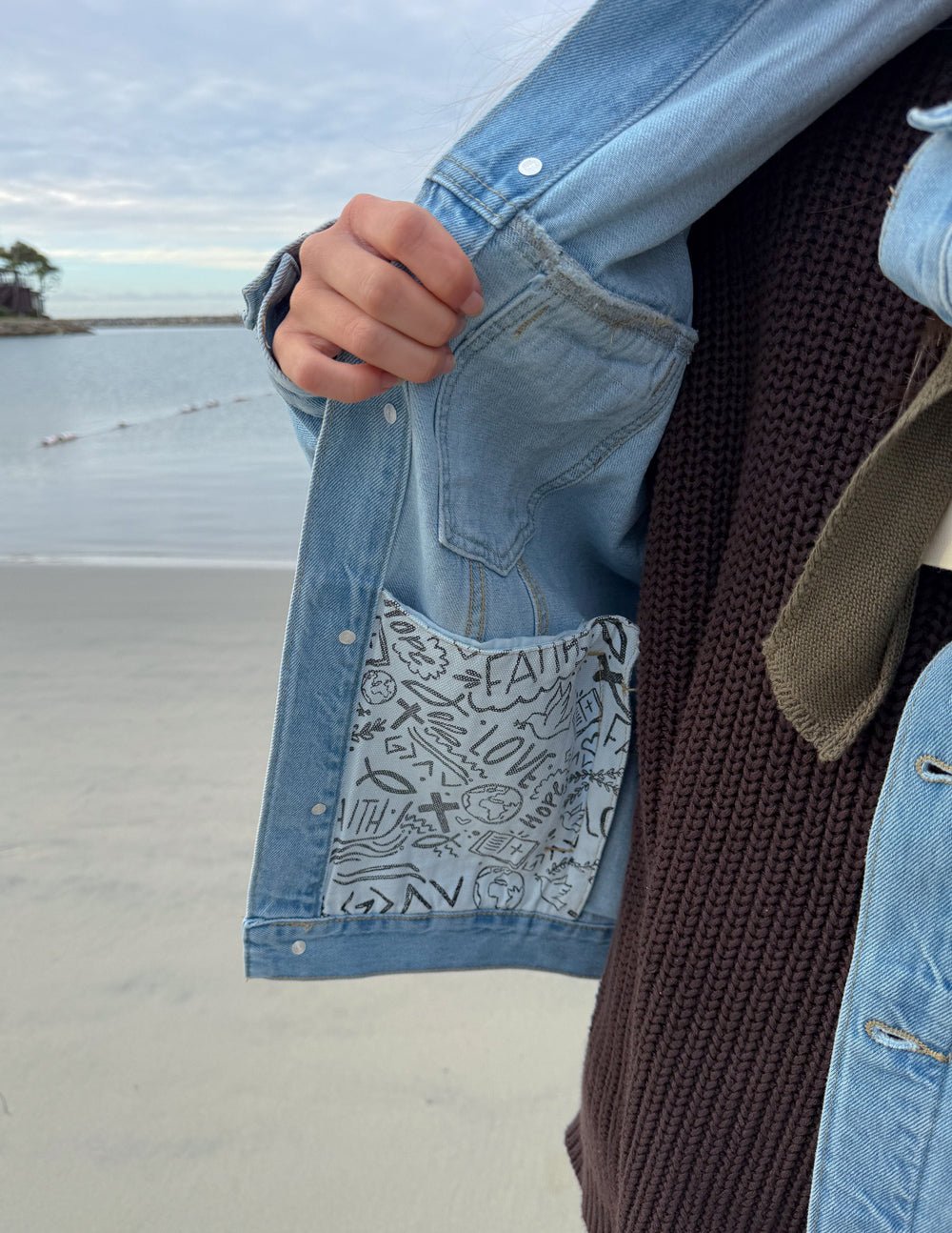 What a Friend In Jesus Denim Jacket - Pendo Store