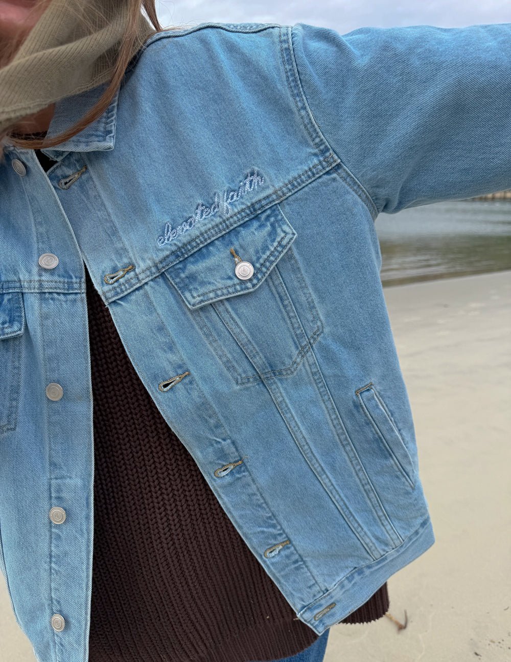 What a Friend In Jesus Denim Jacket - Pendo Store