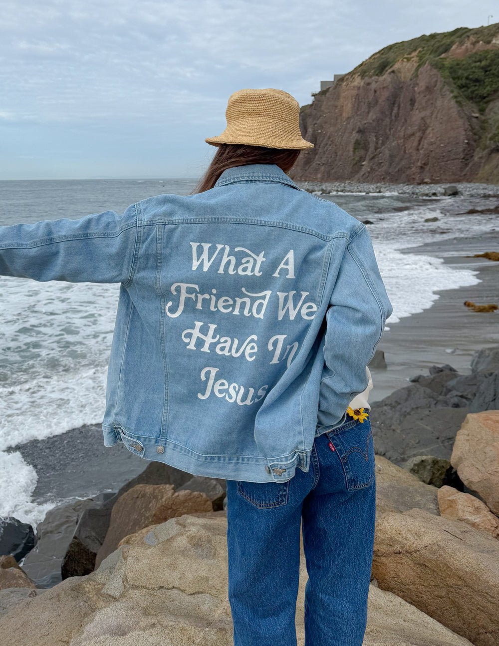 What a Friend In Jesus Denim Jacket - Pendo Store