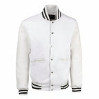White and Black Varsity Jacket - Pendo Store