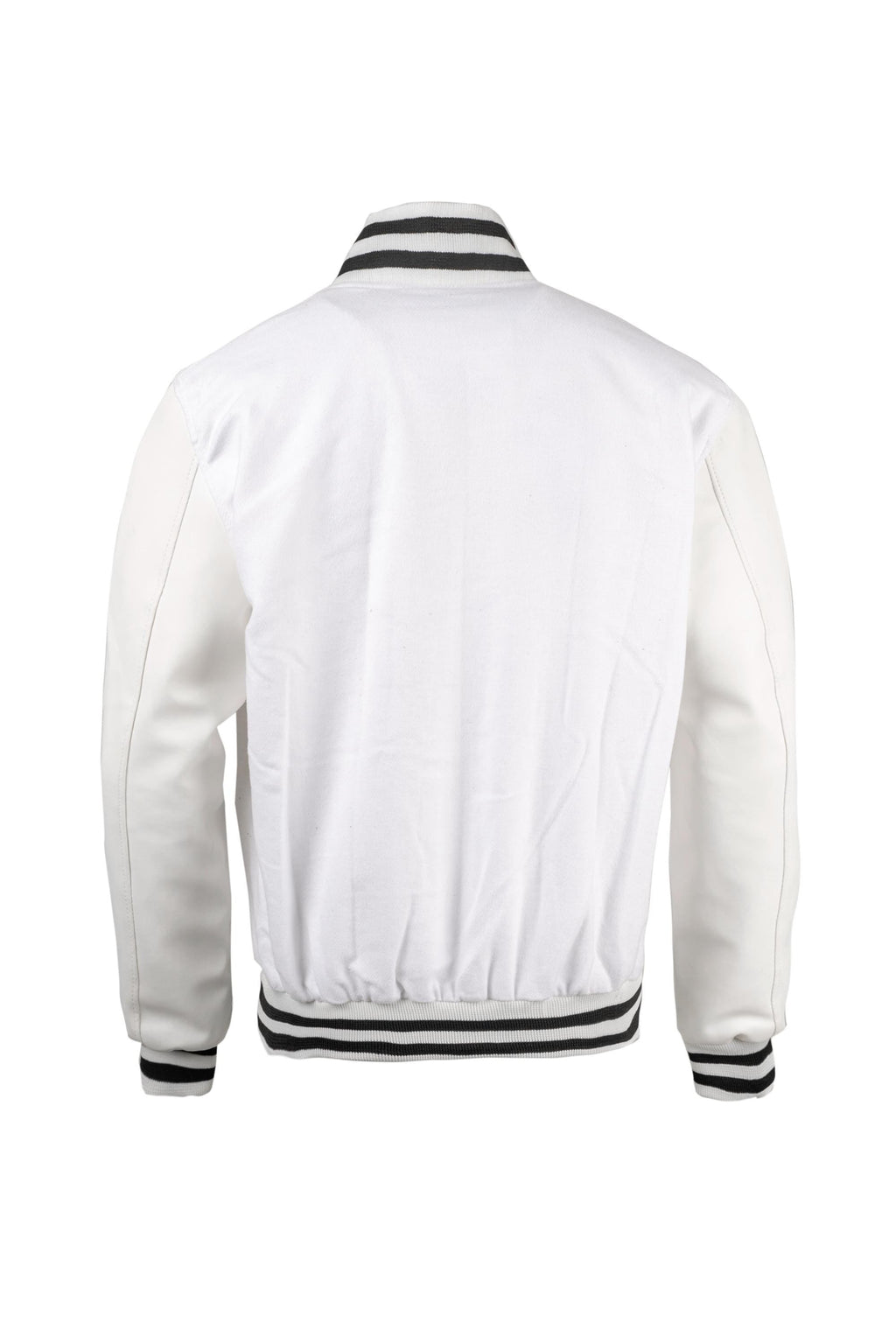 White and Black Varsity Jacket - Pendo Store