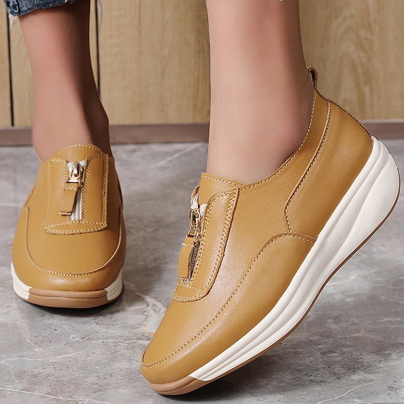 White Casual Flat Sneakers - Pendo Store