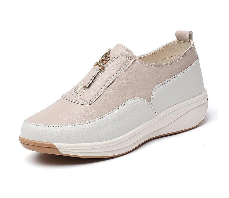 White Casual Flat Sneakers - Pendo Store