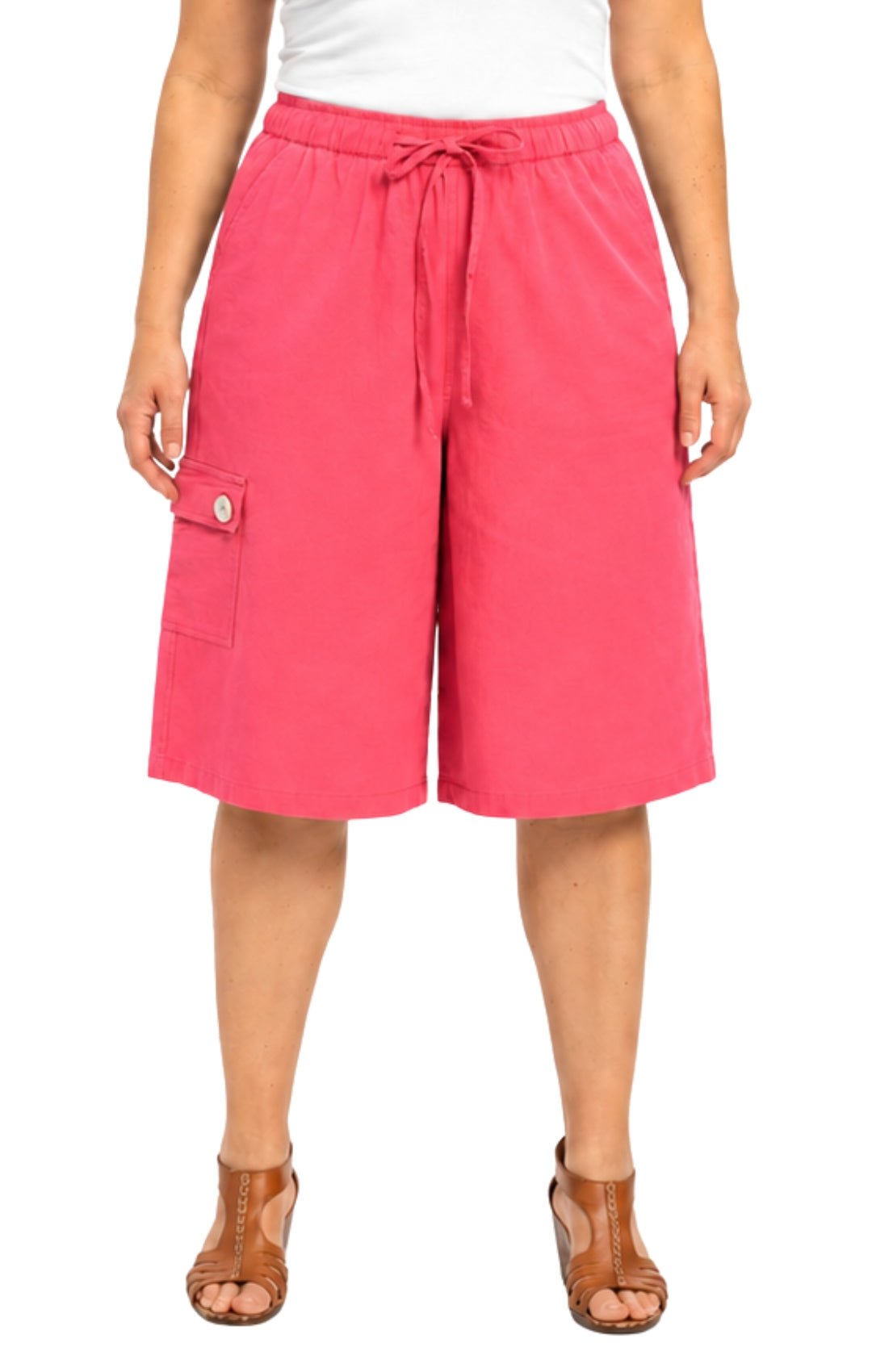 Women's 100% Calcutta Cotton Split Skirt Culottes with Cargo Pockets - Pendo Store
