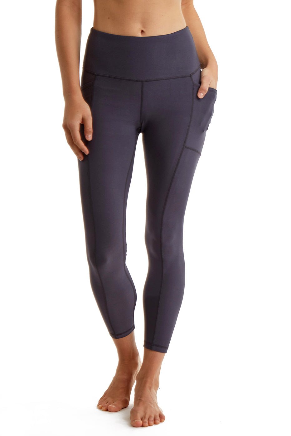 Women's 7/8 Leggings with Side Phone Pockets — Compression Double Knit - Pendo Store