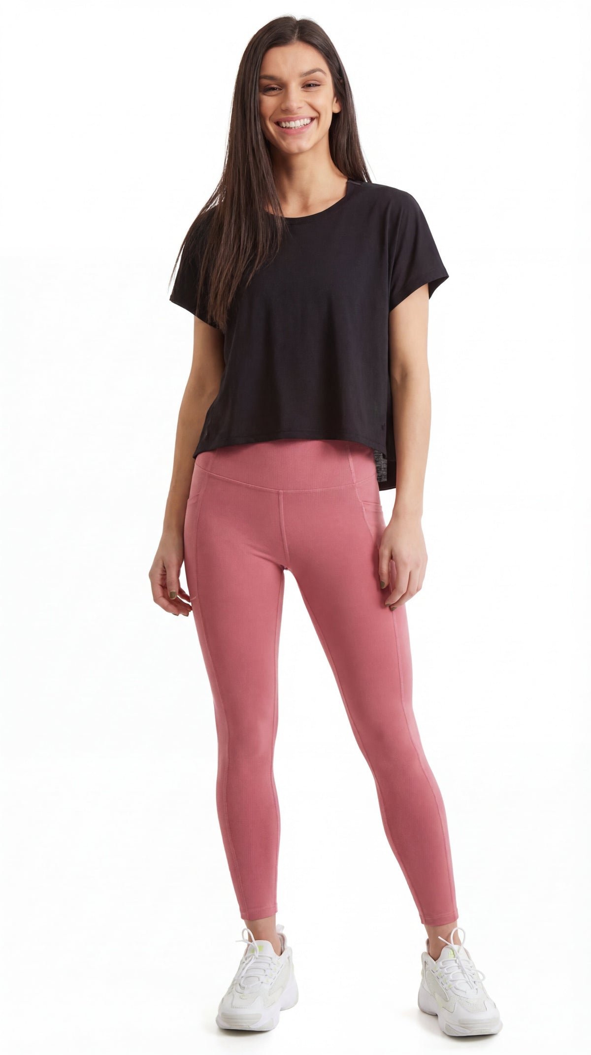 Women's 7/8 Leggings with Side Phone Pockets — Compression Double Knit - Pendo Store