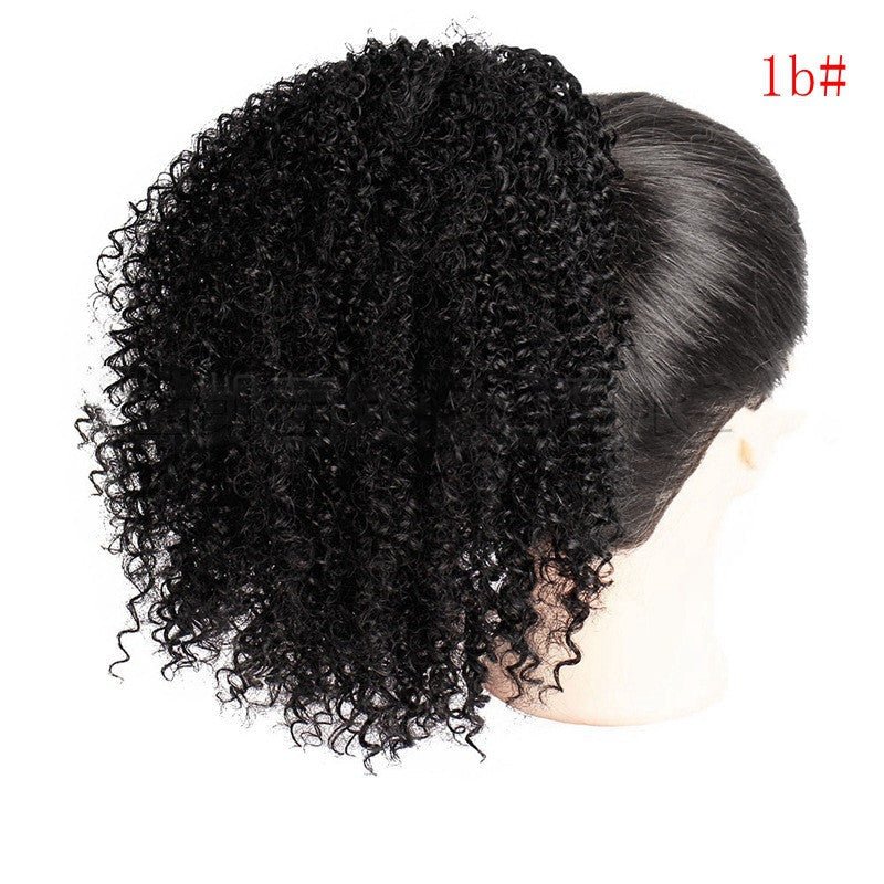 Women's African Drawstring Stretch Small Curly Wig - Pendo Store