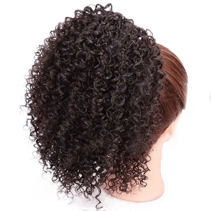 Women's African Drawstring Stretch Small Curly Wig - Pendo Store