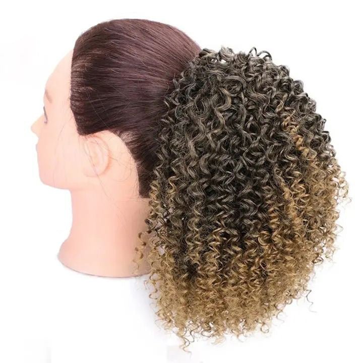 Women's African Drawstring Stretch Small Curly Wig - Pendo Store