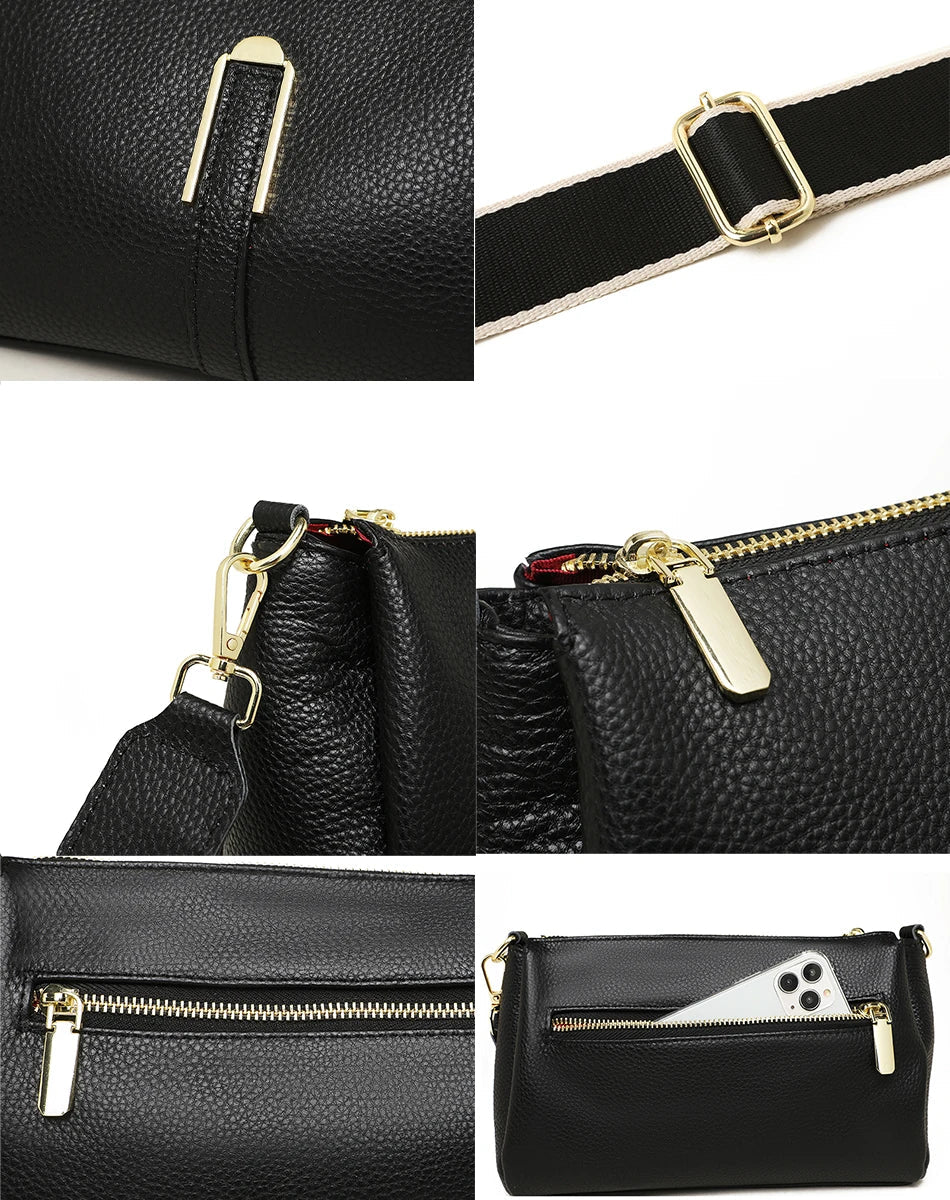 Women's Bag Handbag Fashion Female Messenger Phone Bag 2024 Luxury Cow Leather Women Shoulder Crossbody Bag - Pendo Store