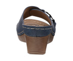 Women's Bay Navy Wedge Sandals - Pendo Store