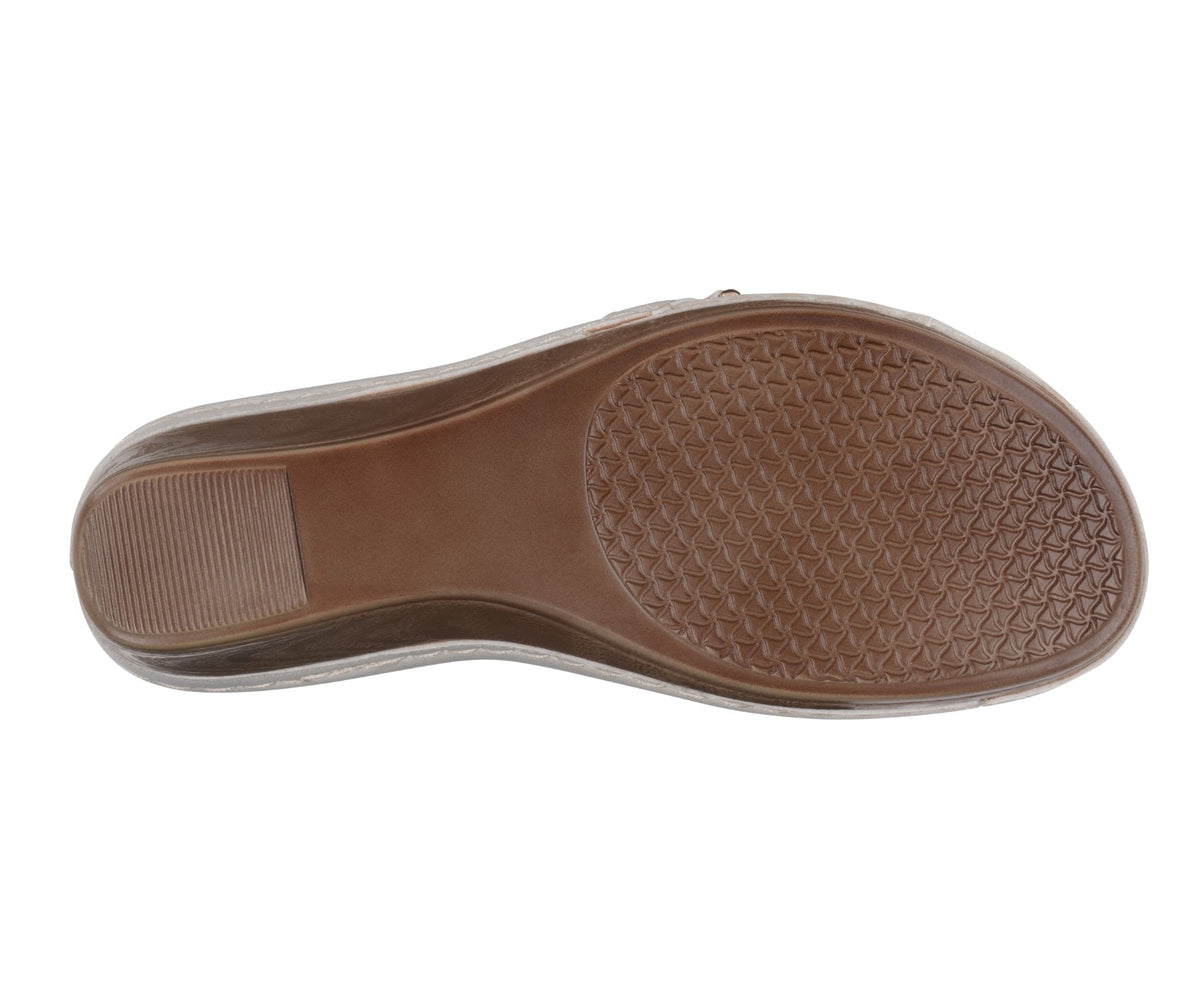Women's Bay Navy Wedge Sandals - Pendo Store