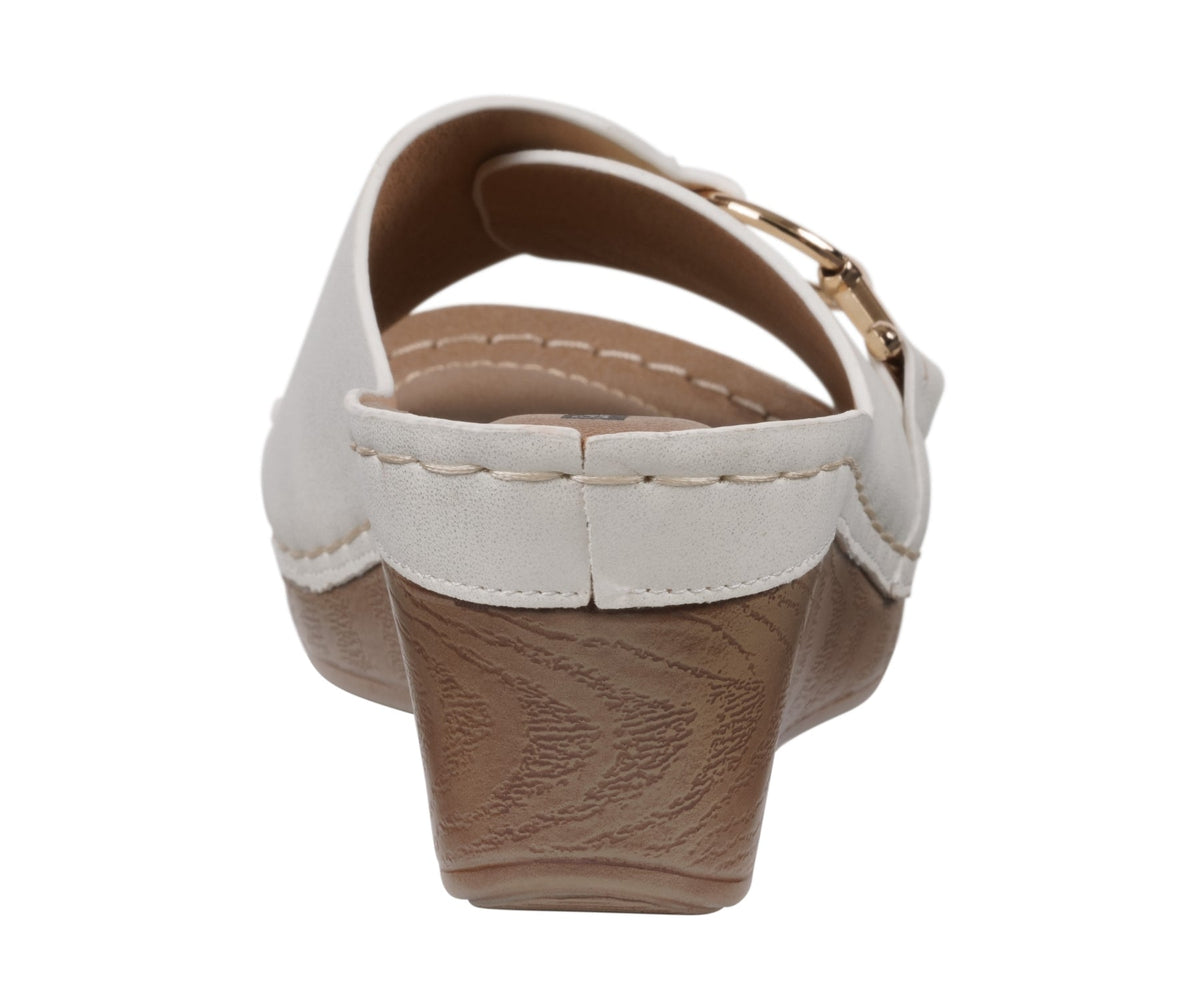 Women's Bay White Wedge Sandals - Pendo Store