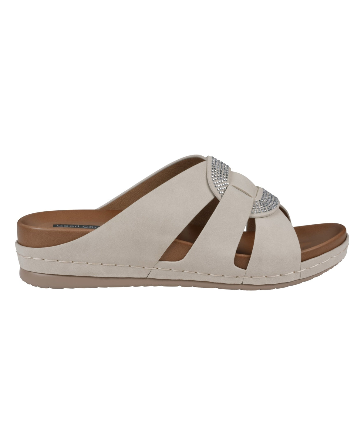 Women's Betsy Nude Embellished Comfort Sandals - Pendo Store