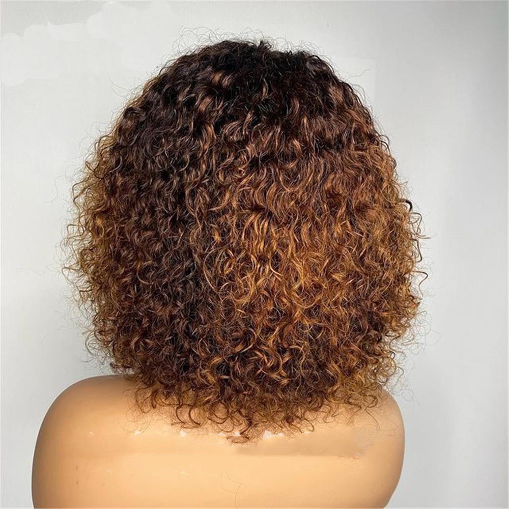 Women's Black African Small Curly Short Curly Hair Wig Long Hair Wig Short Curly Hair - Pendo Store