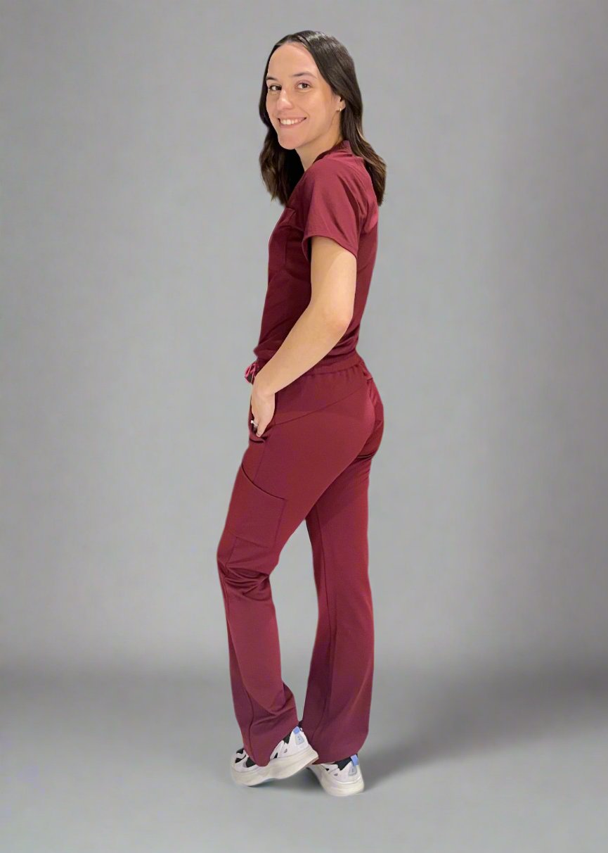Women’s Burgundy Straight Leg Pants - Pendo Store