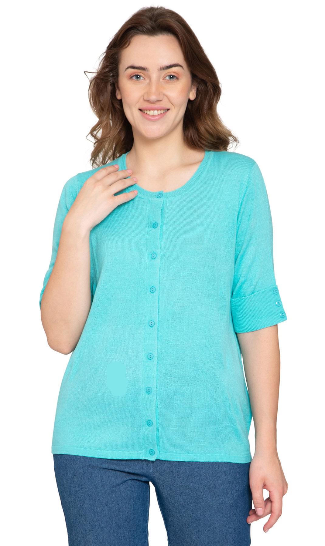 Women's Button Front Cardigan with Elbow Cuff Detail — Soft Knit - Pendo Store