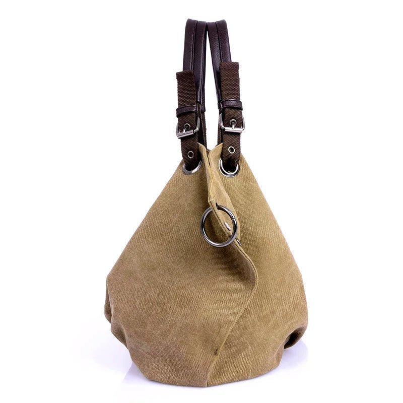 Women's Canvas Bucket Shoulder Bag - Pendo Store