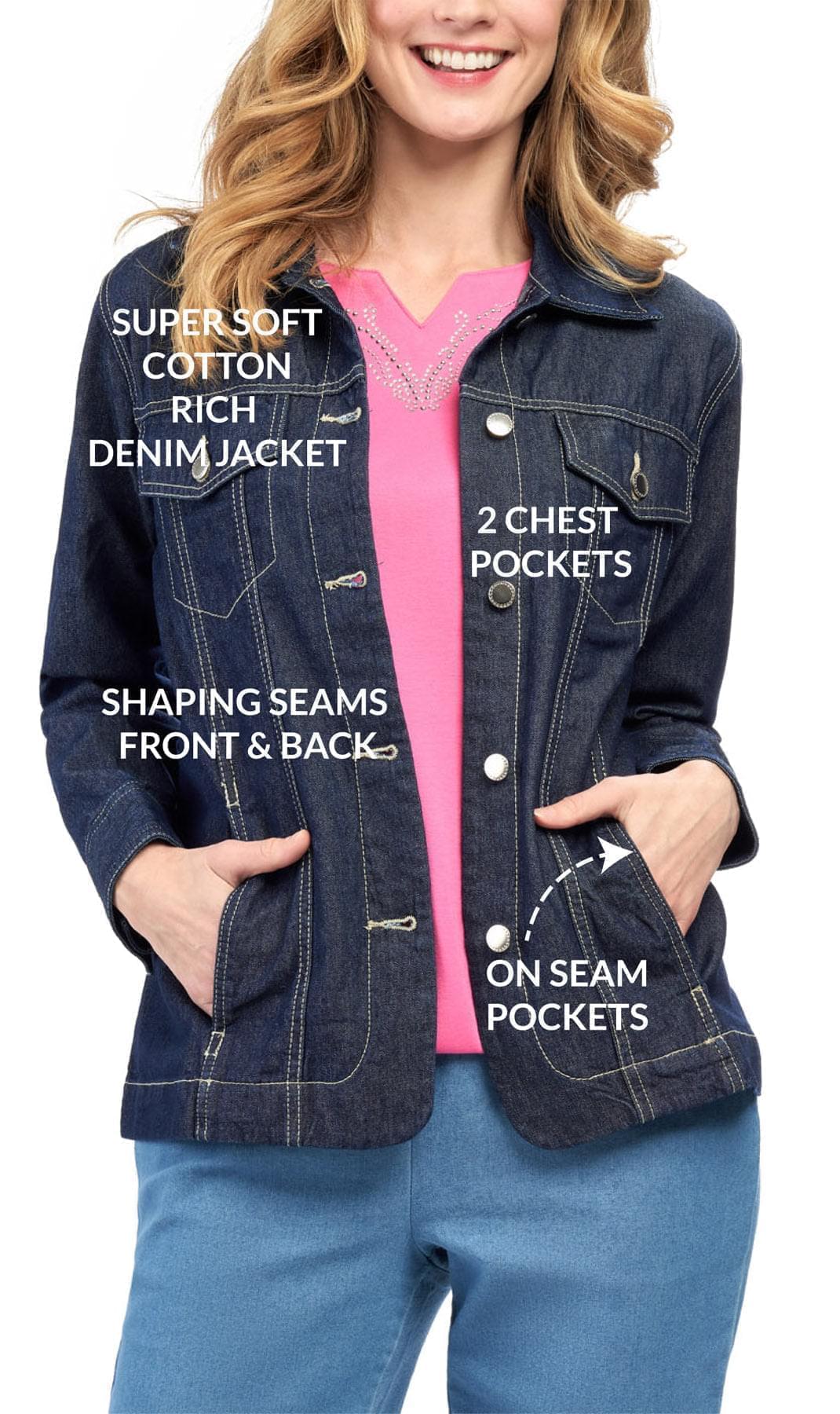 Women's Classic Button Front Denim Jacket — Timeless Everyday Style - Pendo Store