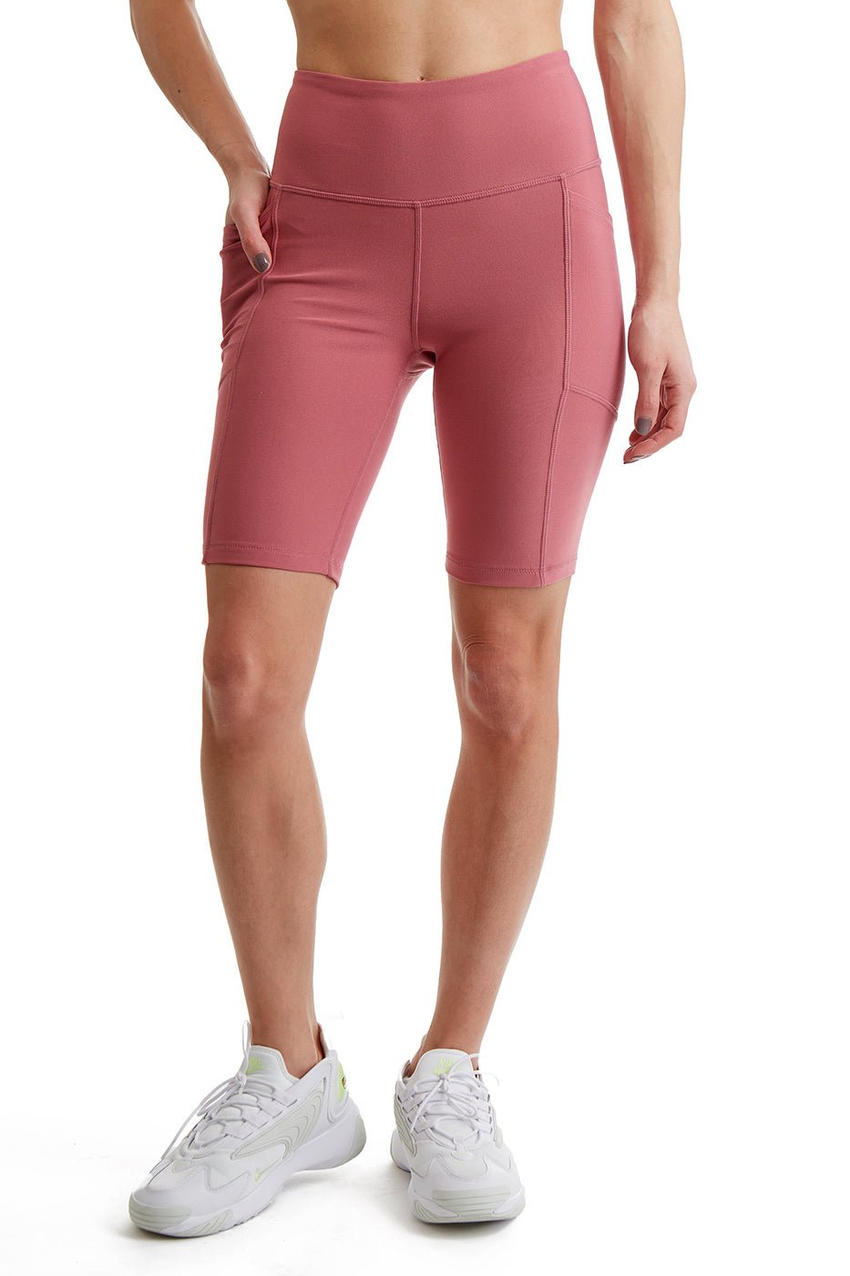 Women's Compression Cycling Shorts — Double Knit with Side Phone Pockets - Pendo Store