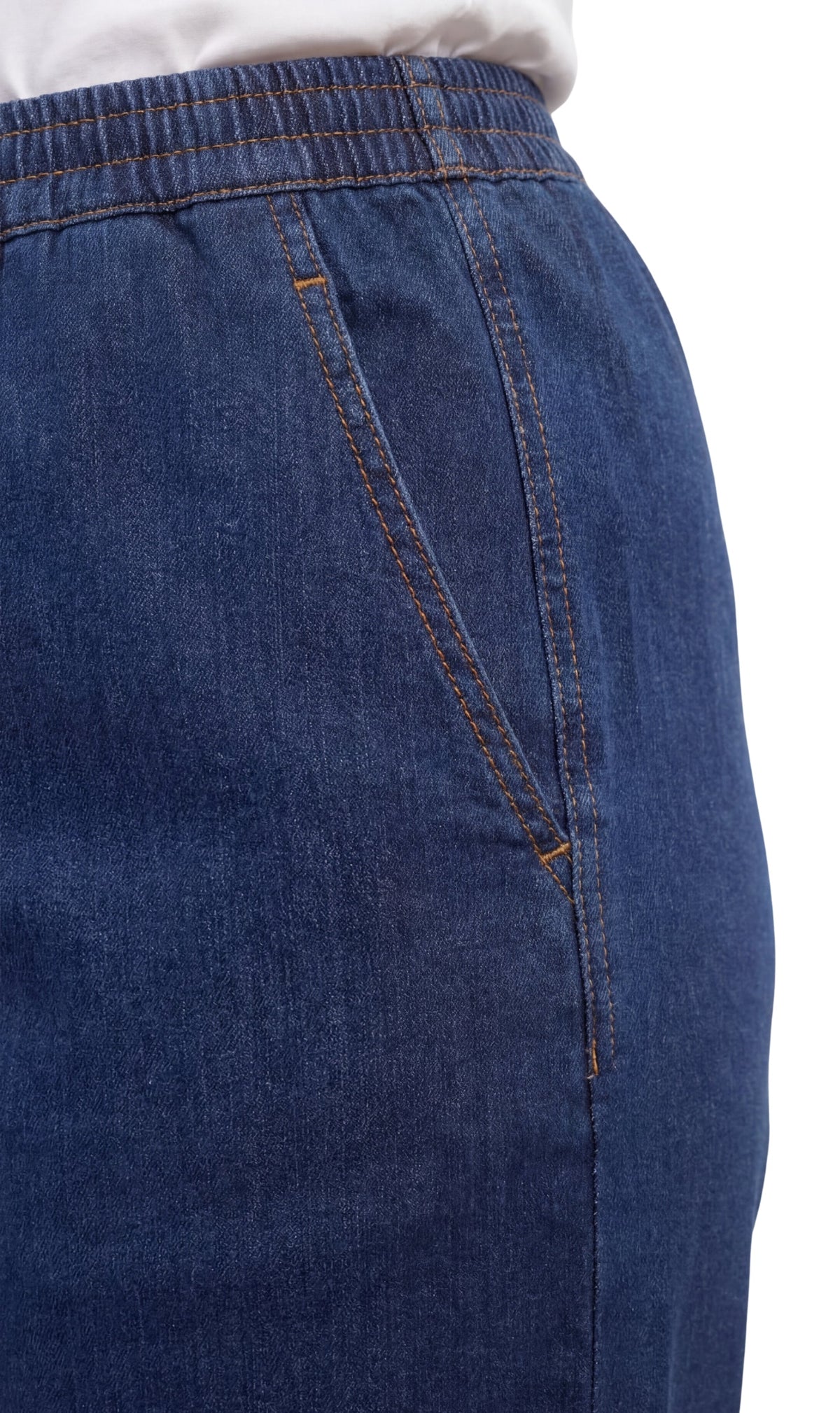 Women's Easy Pull-On Bermuda Shorts in Denim and Twill - Pendo Store