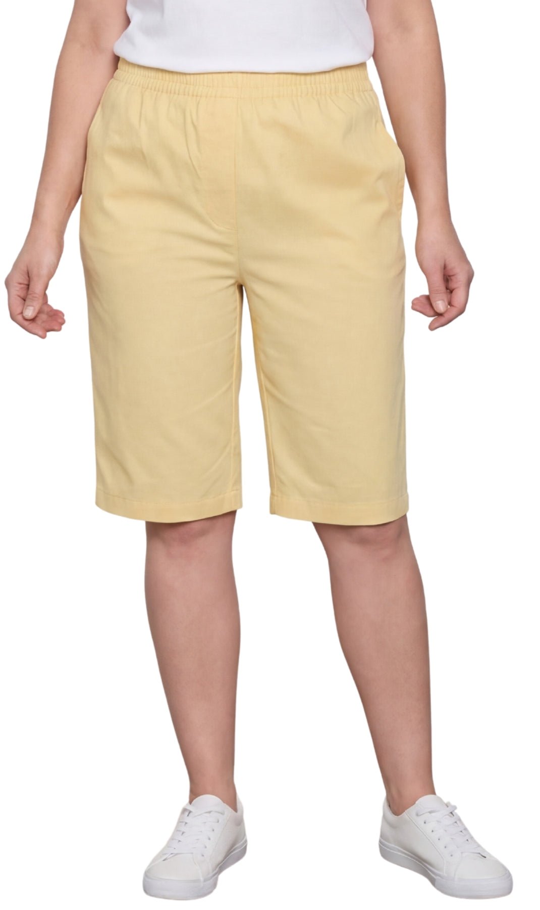 Women's Easy Pull-On Bermuda Shorts in Denim and Twill - Pendo Store