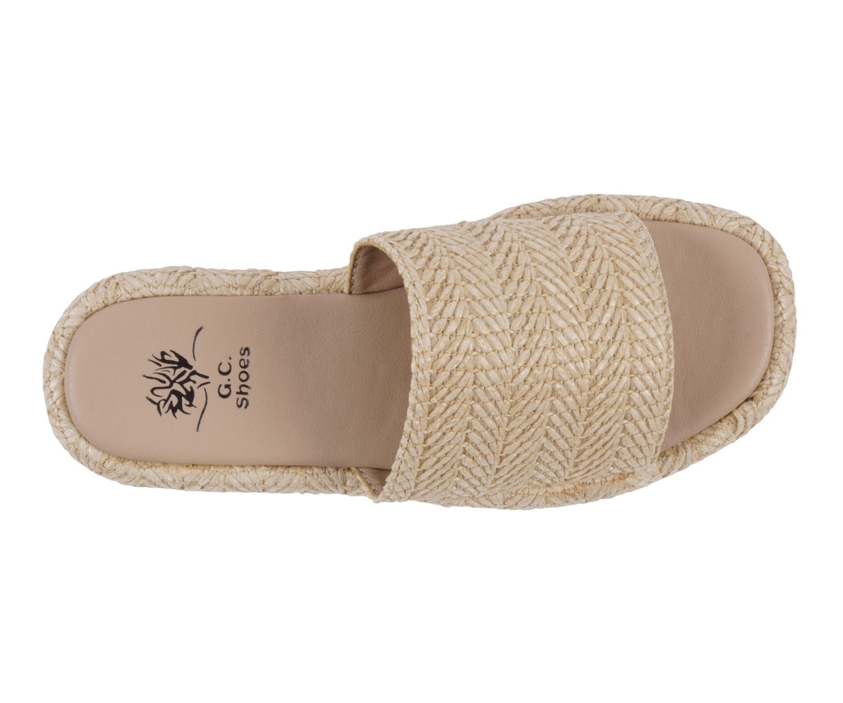 Women's Evie Natural Platform Slide - Pendo Store