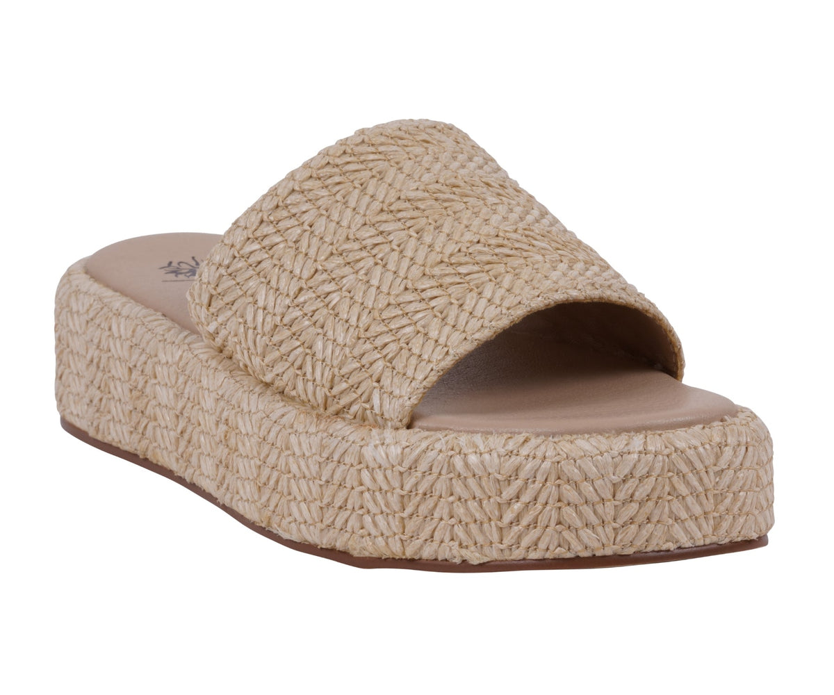 Women's Evie Natural Platform Slide - Pendo Store