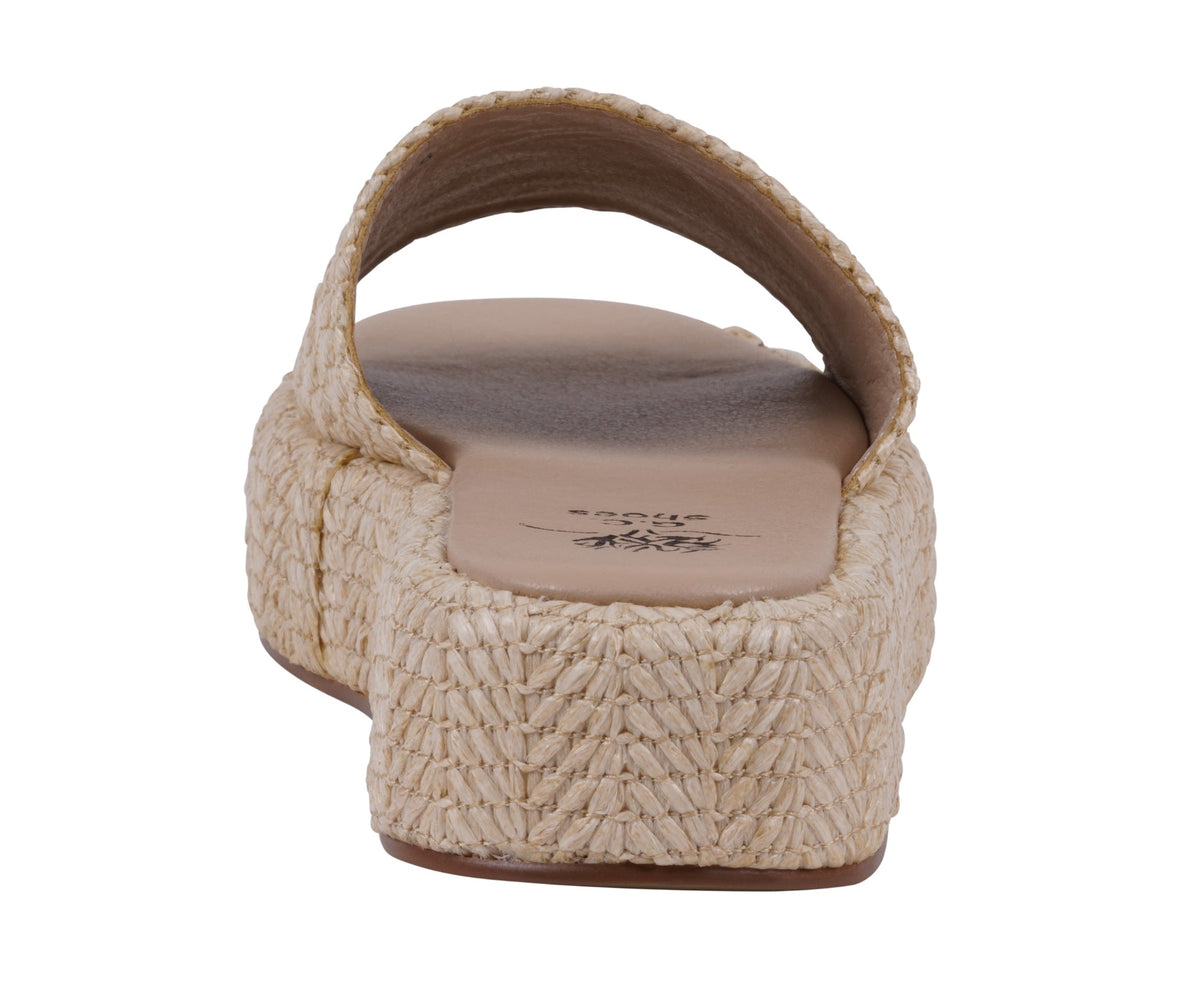 Women's Evie Natural Platform Slide - Pendo Store