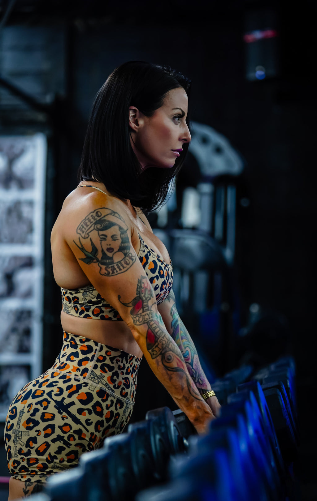 Women's High-Waisted Seamless Front Compression Training Shorts | Loaded Leopard - Pendo Store