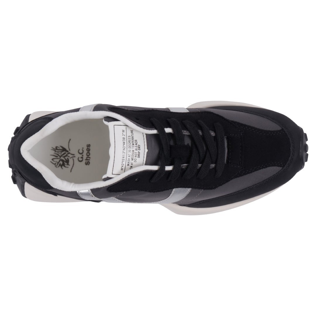 Women's Howell Black Lace-Up Sneakers - Pendo Store