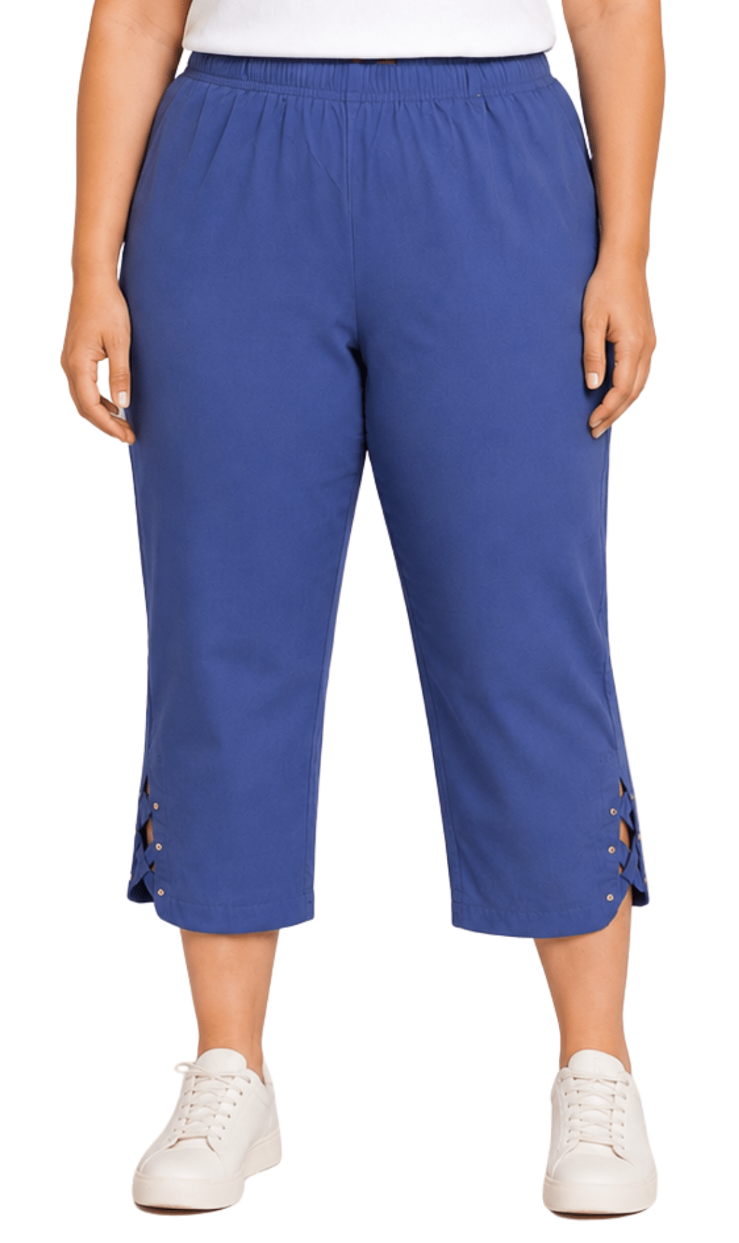 Women's Lightweight Capri Pants with Studded Hem Detail - Pendo Store
