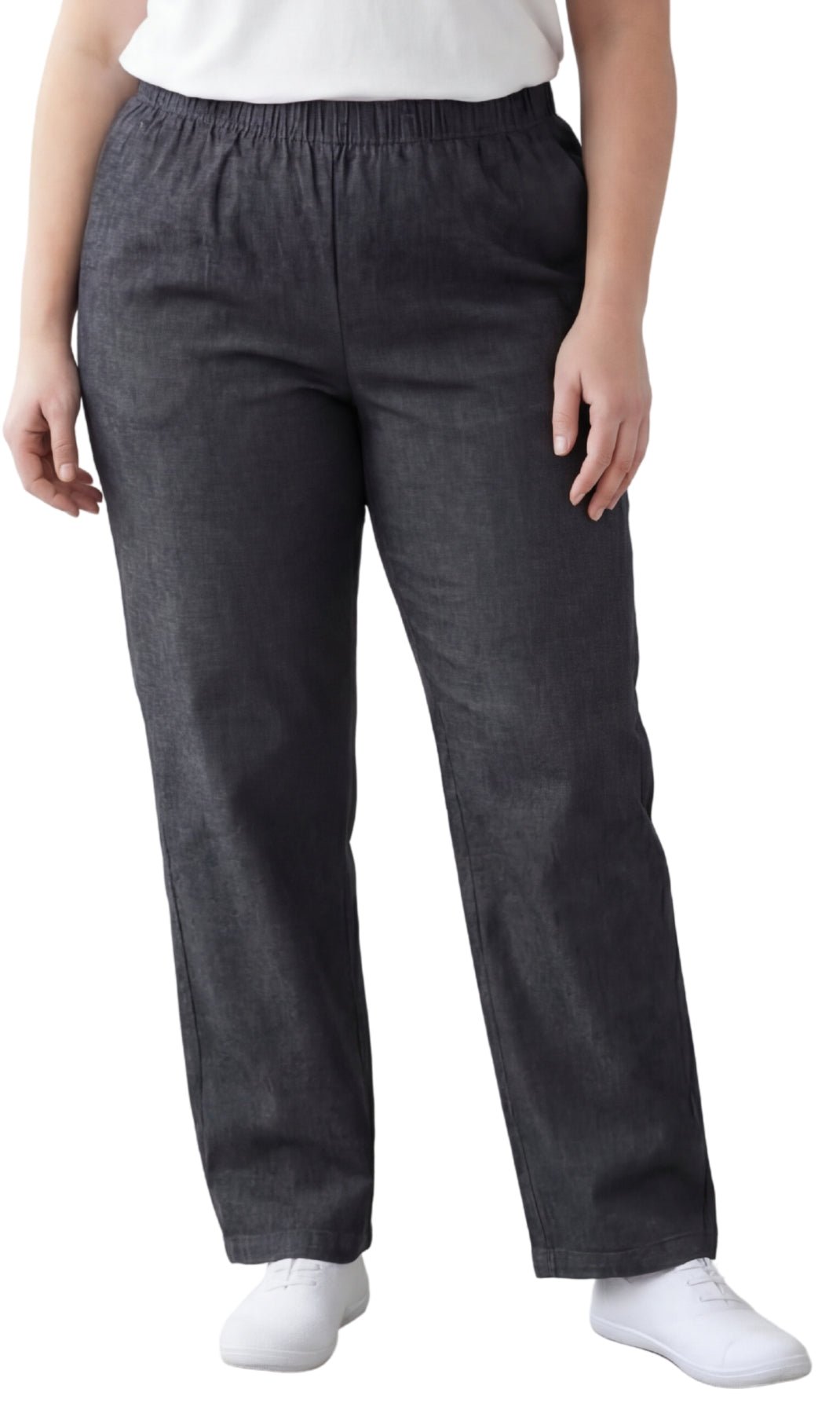 Women's Lightweight Pull-On Denim Jeans — Elastic Waist No Zipper - Pendo Store