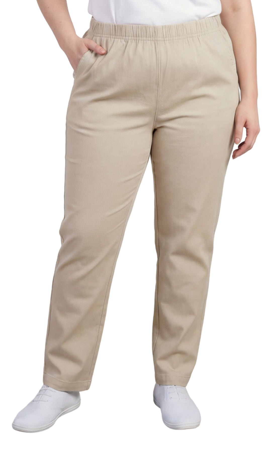 Women's Lightweight Pull-On Denim Jeans — Elastic Waist No Zipper - Pendo Store
