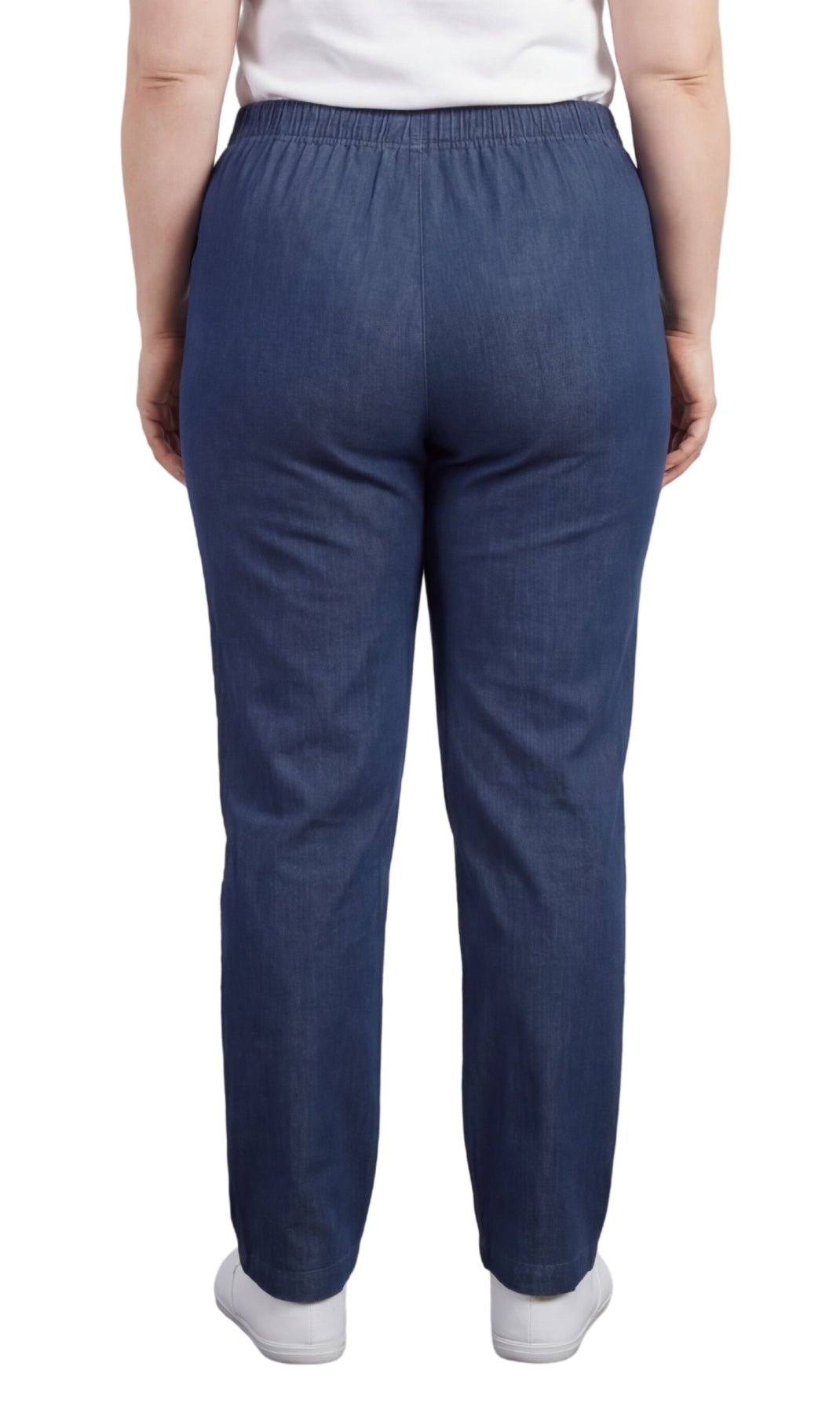Women's Lightweight Pull-On Denim Jeans — Elastic Waist No Zipper - Pendo Store