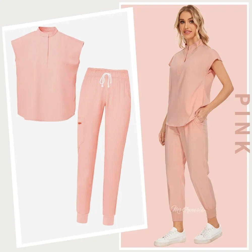 Women's Medical Uniform Elastic Scrub Set - Pendo Store