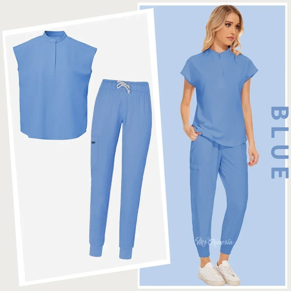 Women's Medical Uniform Elastic Scrub Set - Pendo Store