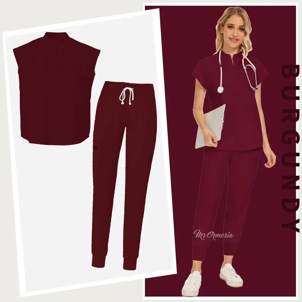 Women's Medical Uniform Elastic Scrub Set - Pendo Store