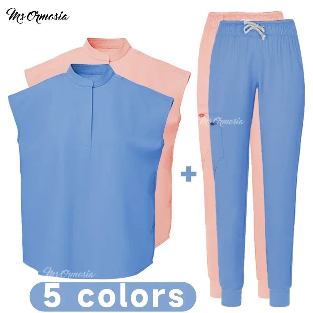 Women's Medical Uniform Elastic Scrub Set - Pendo Store