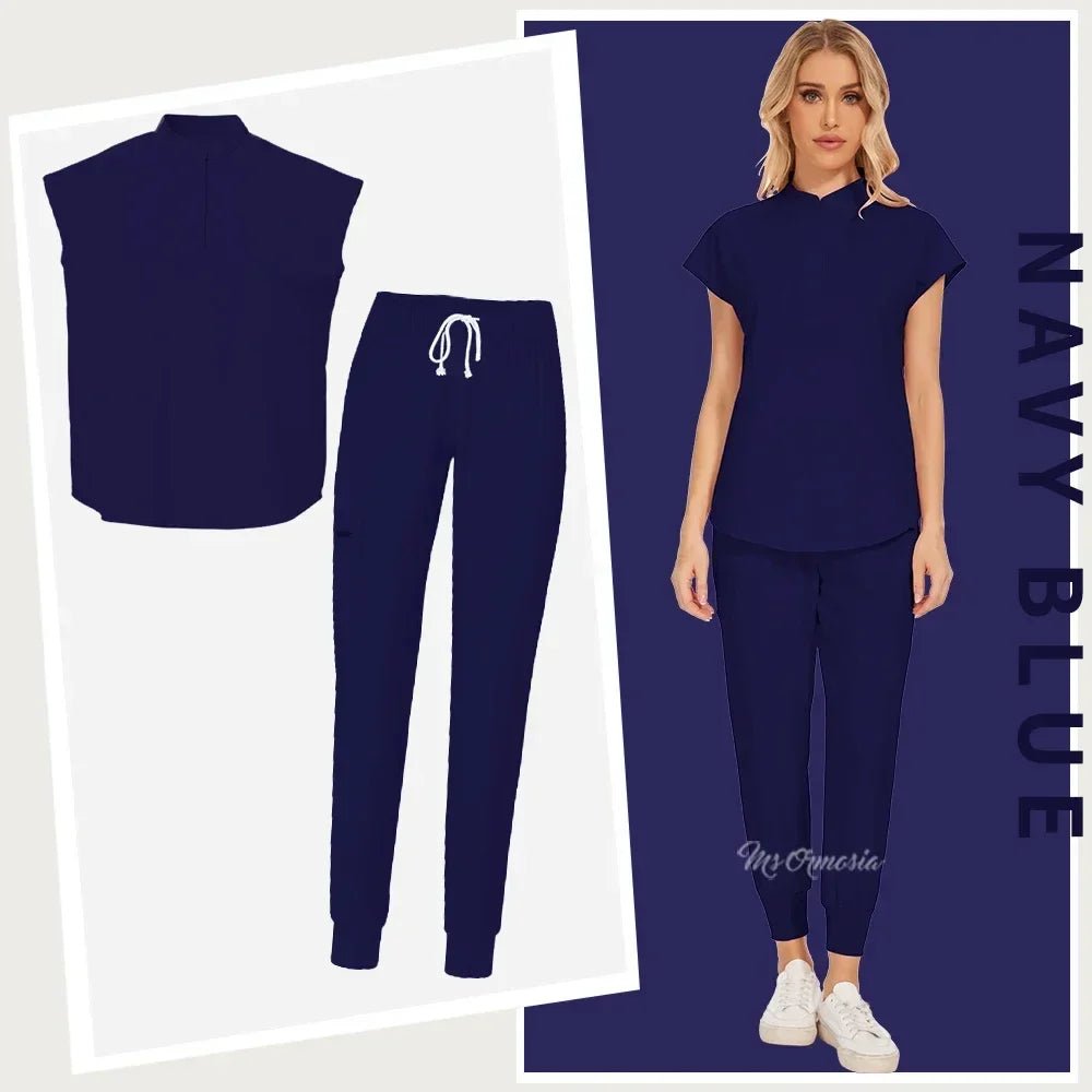 Women's Medical Uniform Elastic Scrub Set - Pendo Store