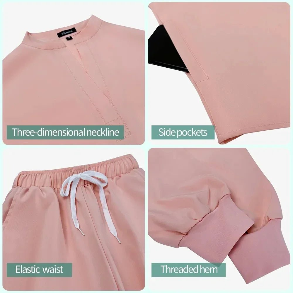 Women's Medical Uniform Elastic Scrub Set - Pendo Store