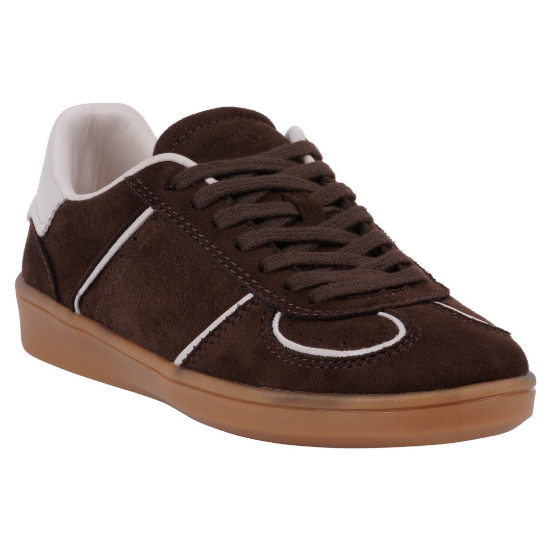 Women's Milan Burgundy Lace Up Sneaker - Pendo Store