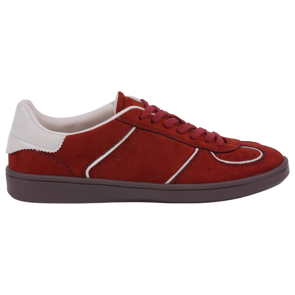 Women's Milan Chocolate Suede Lace Up Sneaker - Pendo Store