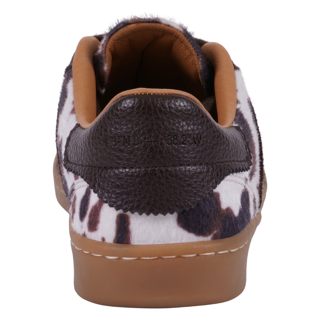 Women's Milan Cow Print Lace Up Sneaker - Pendo Store