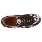 Women's Milan Cow Print Lace Up Sneaker - Pendo Store