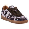Women's Milan Cow Print Lace Up Sneaker - Pendo Store