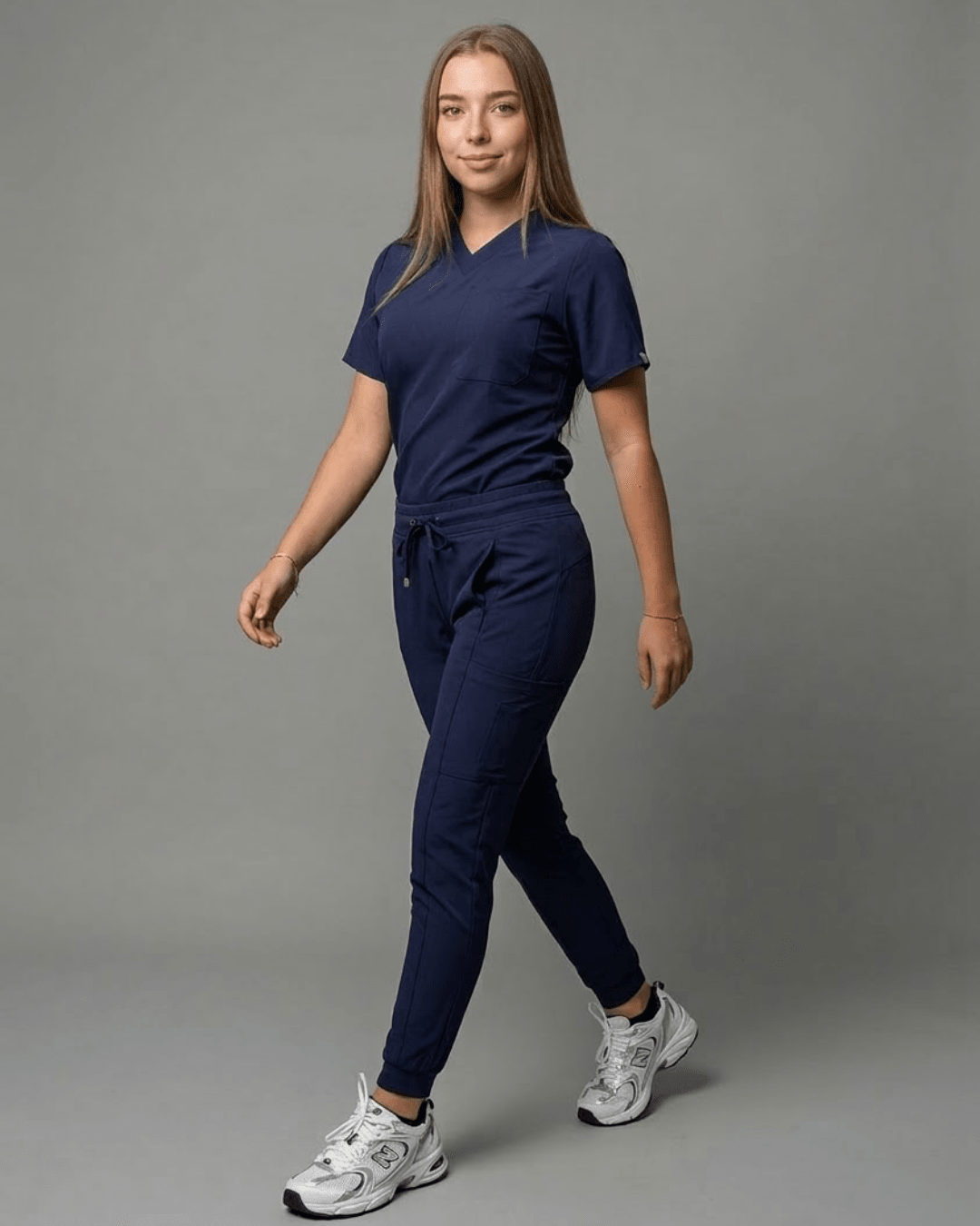 Women's Navy Scrub Low Waisted Joggers - Pendo Store
