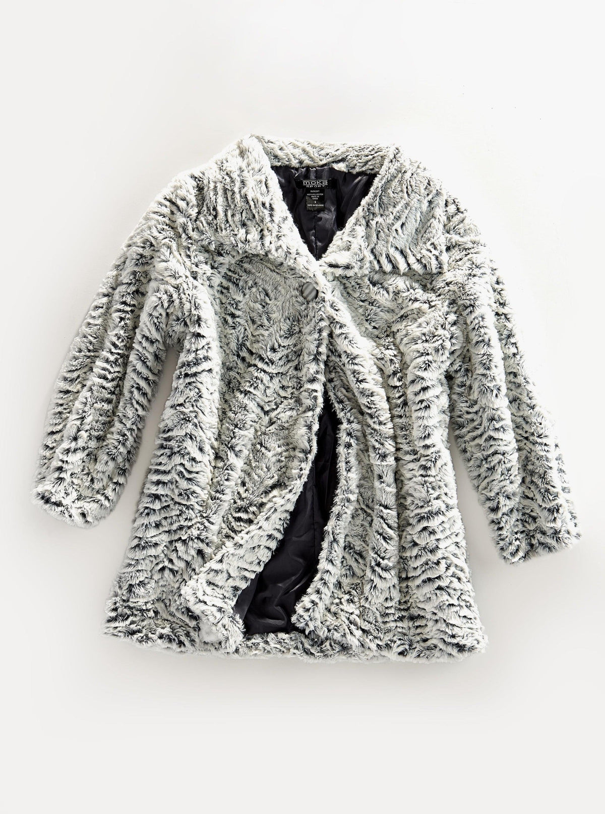 Women's One Button Faux Fur Lined Swing Jacket - Pendo Store