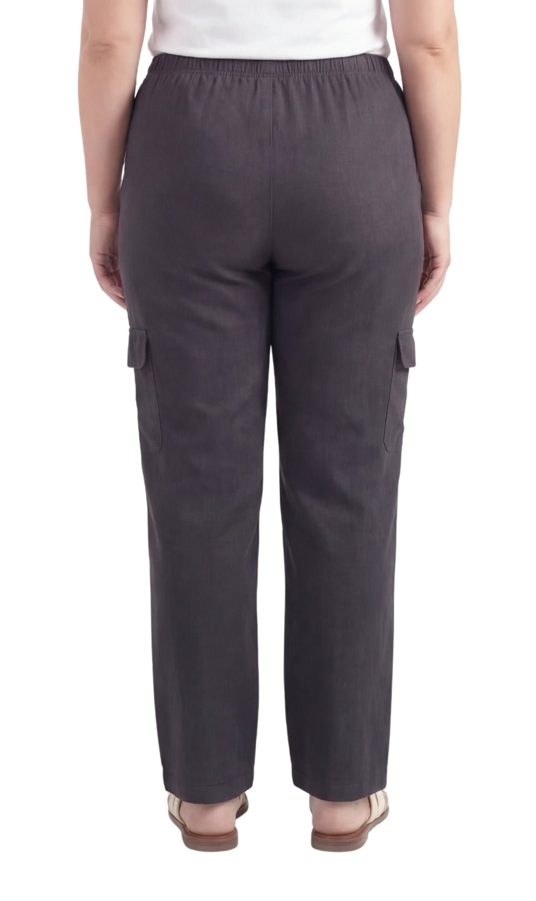 Women's Pull-On Denim Cargo Pants — Elastic Stretch Waist - Pendo Store