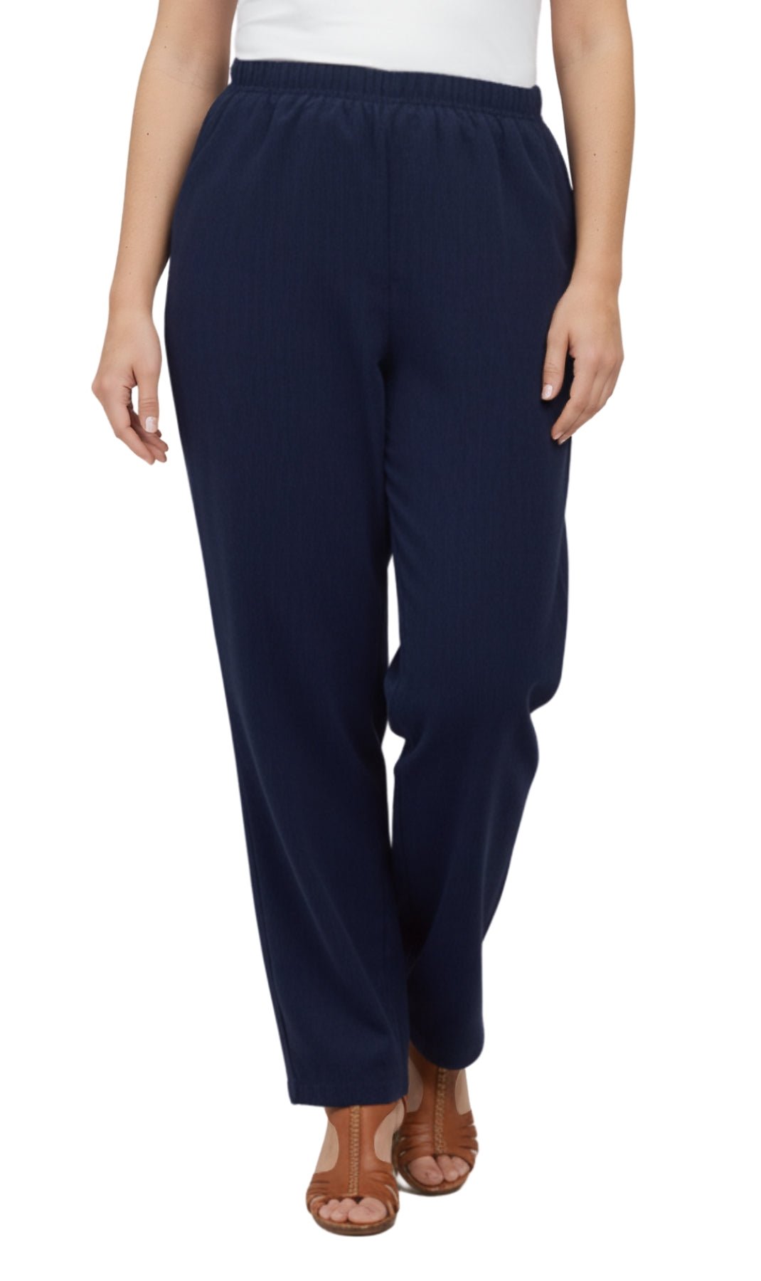 Women's Pull-On Fine Wale Corduroy Pants — Soft Covered Elastic Waist - Pendo Store